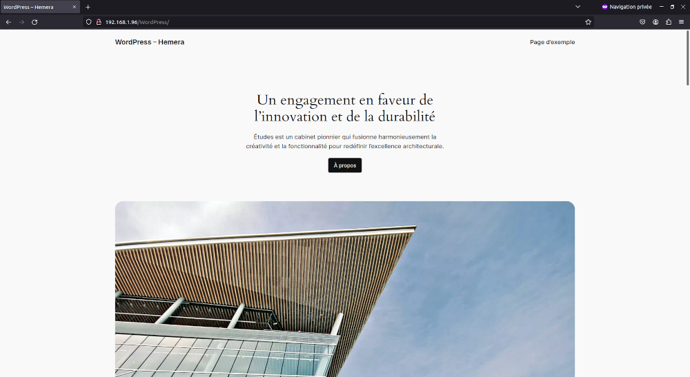 Interface publique WordPress