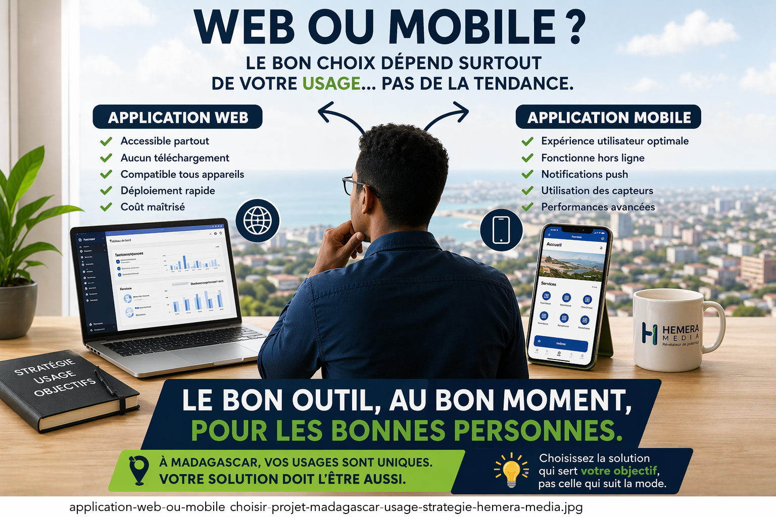 Développement application web ou mobile à Madagascar ? Faire le on choix